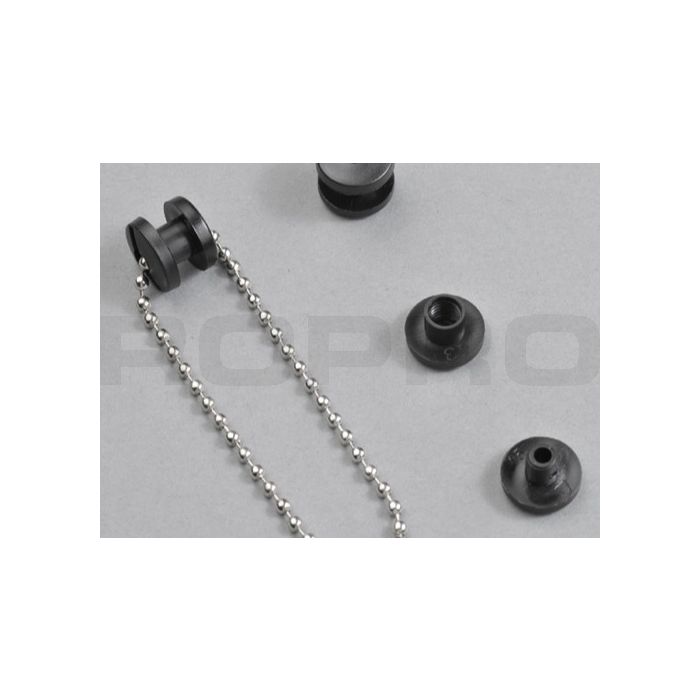 Boekschroef kunststof+gat zwart 6 x 5 mm Boekschroef kunststof+gat zwart 6 x 5 mm