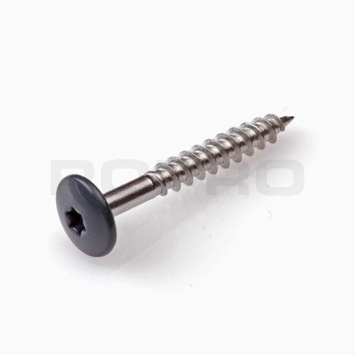 Vis HPL Trespa TX20 A2 4.8x38mm RAL7016 Gris anthracite Vis HPL Trespa TX20 A2 4.8x38mm RAL7016 Gris anthracite