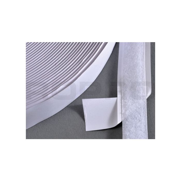 klittenband,LUS zelfklevend, 20 mm x 25 mtr wit klittenband,LUS zelfklevend, 20 mm x 25 mtr wit