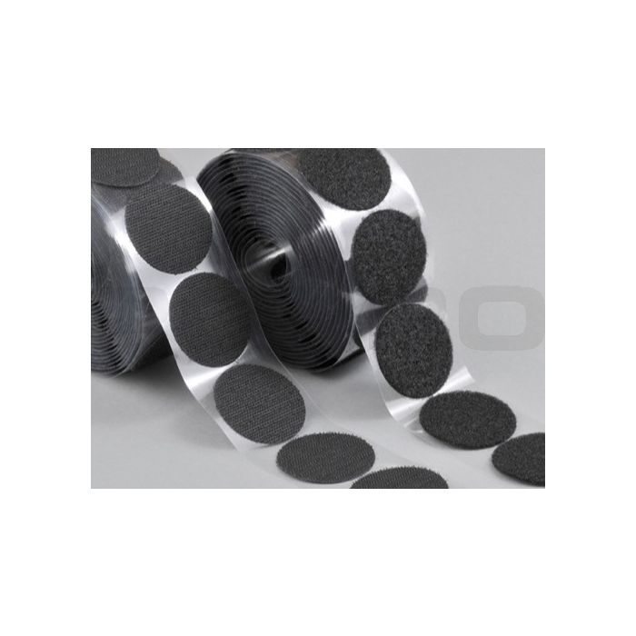 Klittenbandrondjes zelfklevend H+L Ø 45 mm zwart Klittenbandrondjes zelfklevend H+L Ø 45 mm zwart