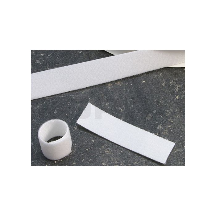 Velcro, back to back, 25 mm x 25 mtr blanc Velcro, back to back, 25 mm x 25 mtr blanc