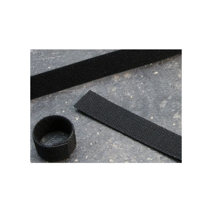 Velcro, back to back, 20 mm x 25 mtr noir Velcro, back to back, 20 mm x 25 mtr noir
