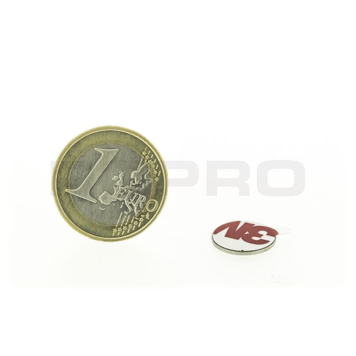 Disque magnétique auto-adhésif, Ø13mm, épaisseur 1mm, N35 Disque magnétique auto-adhésif, Ø13mm, épaisseur 1mm, N35