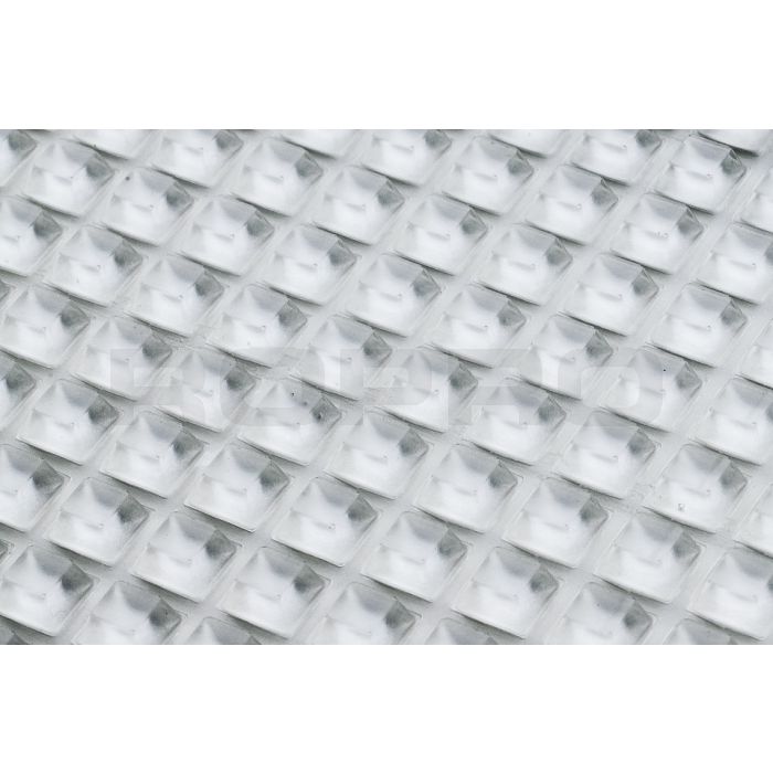 Elastikpuffer 12,6mm quadratisch 5,7mm hohe transp. 242St. Elastikpuffer 12,6mm quadratisch 5,7mm hohe transp. 242St.