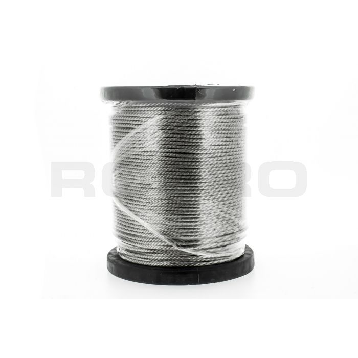 Câble en acier inoxydable 2mm, rouleau 100m Câble en acier inoxydable 2mm, rouleau 100m