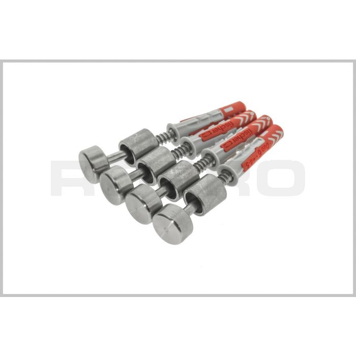 Set de vis décoratives en inox 50mm Set de vis décoratives en inox 50mm