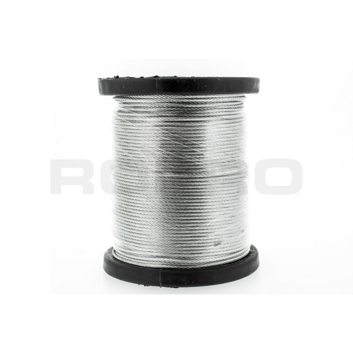 Câble en acier 2mm, rouleau 100m Câble en acier 2mm, rouleau 100m