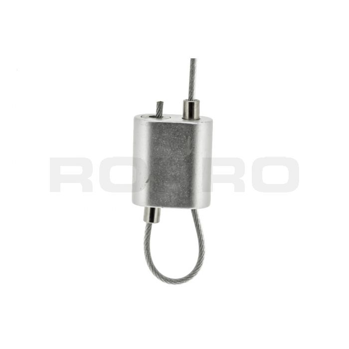 Drahtseilhalter / Gripper für 1,2-1,5mm Stahlseil vernickelt