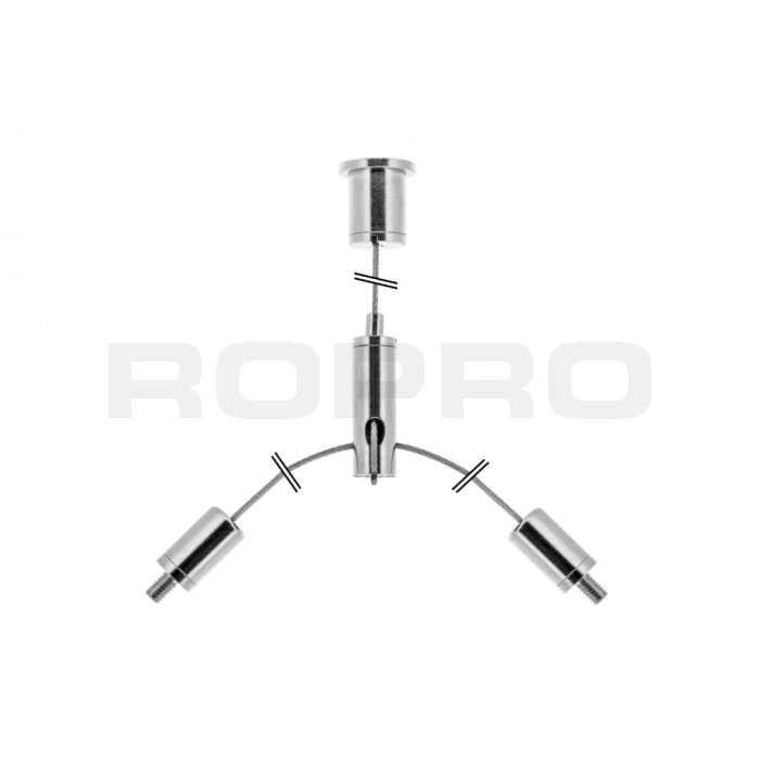 Kit de suspension par câble 6 avec fendeur & 2 fixations M4