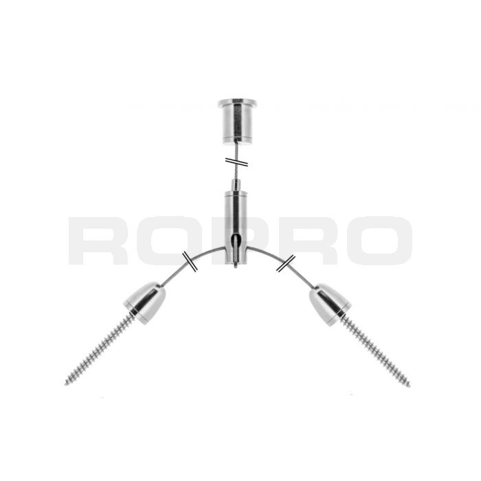 Kit de suspension par câble 7 avec fendeur & 2 fixations vis Kit de suspension par câble 7 avec fendeur & 2 fixations vis
