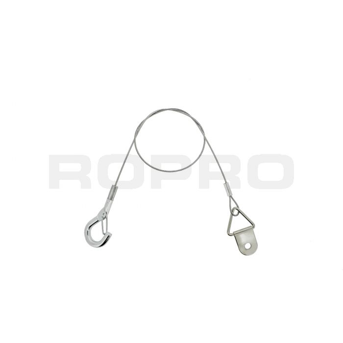 Boucle de câble 1mm x 25cm avec crochet fermé et clip Boucle de câble 1mm x 25cm avec crochet fermé et clip