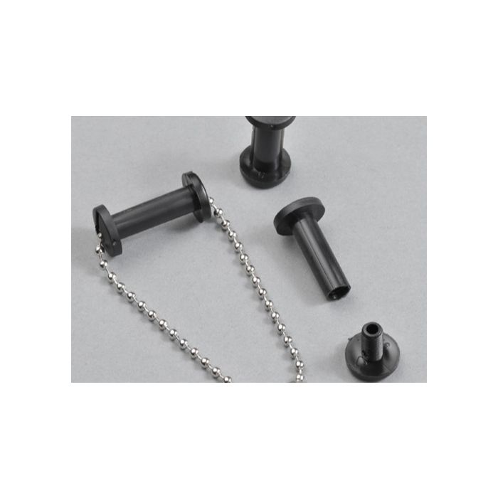 Boekschroef kunststof+gat zwart 6 x 15 mm Boekschroef kunststof+gat zwart 6 x 15 mm