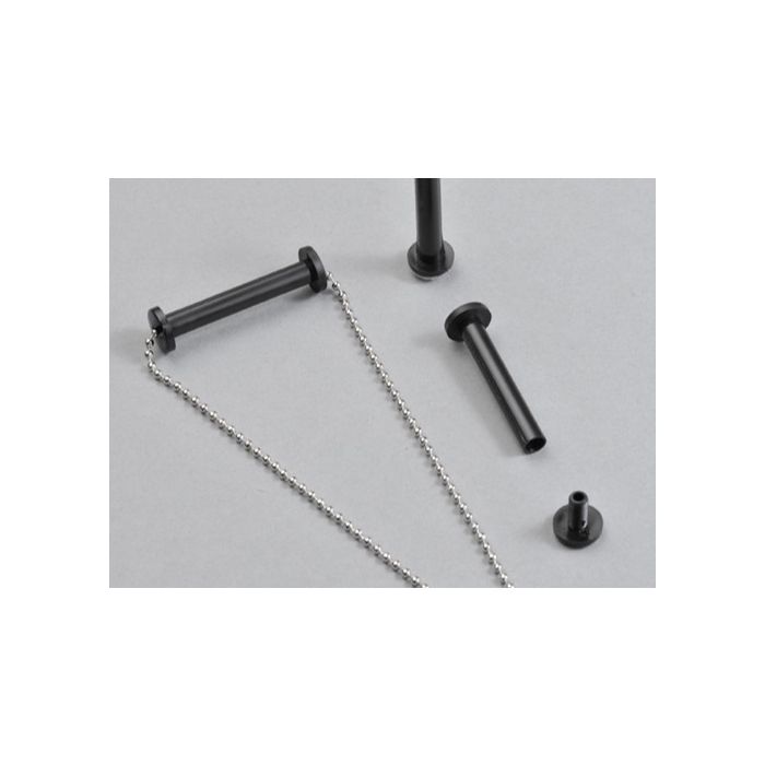Boekschroef kunststof+gat zwart 6 x 40 mm Boekschroef kunststof+gat zwart 6 x 40 mm