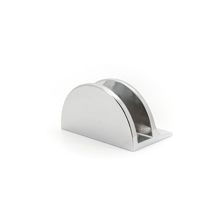 Glass shelff support chrome-plated 50x27mm semicircular, lip