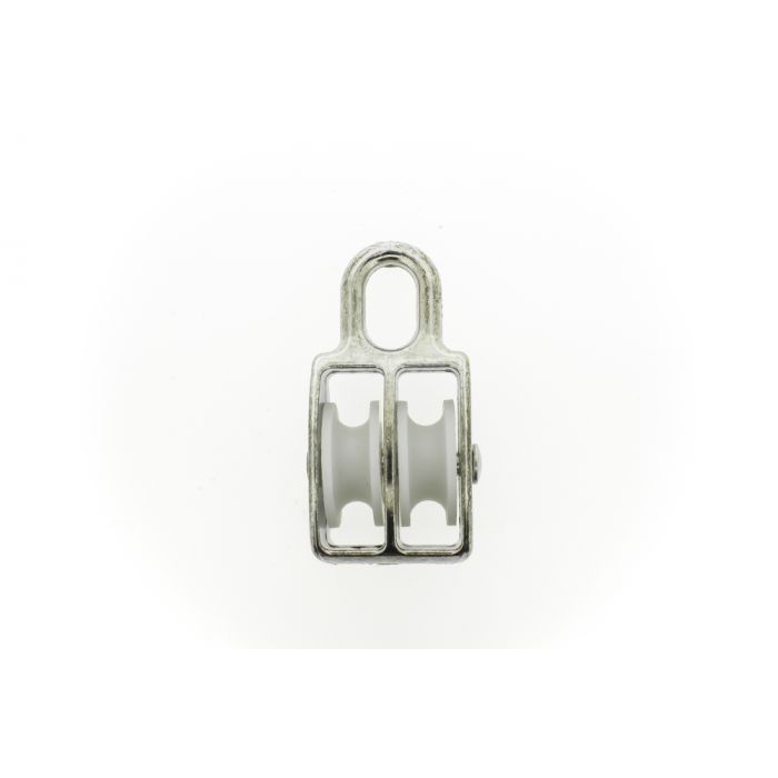 Katrol 30mm dubbel, verzinkt Katrol 30mm dubbel, verzinkt