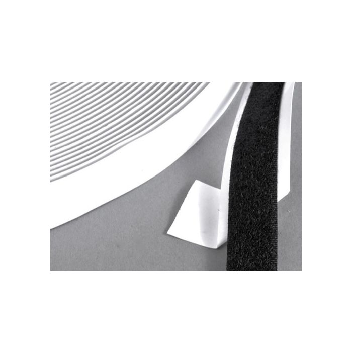 klittenband,LUS zelfklevend, 16 mm x 25 mtr zwart klittenband,LUS zelfklevend, 16 mm x 25 mtr zwart