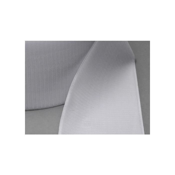 klittenband,HAAK om te naaien, 110 mm x 25 mtr wit