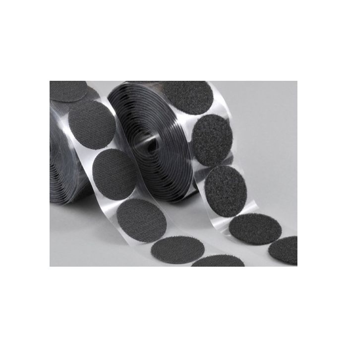 Klittenbandrondjes zelfklevend H+L Ø 45 mm zwart Klittenbandrondjes zelfklevend H+L Ø 45 mm zwart