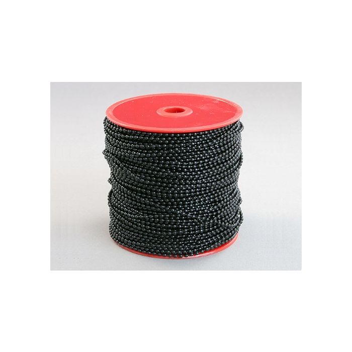 Kugelketten, 50m auf Rolle, 2,4 mm, Schwarz Kugelketten, 50m auf Rolle, 2,4 mm, Schwarz