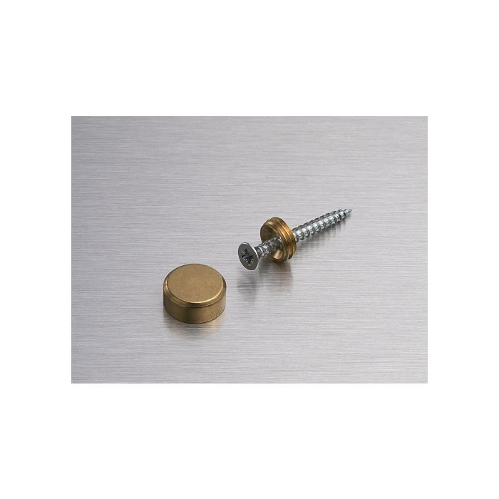 Flat screw covers 12mm brass Monoplex Flat screw covers 12mm brass Monoplex