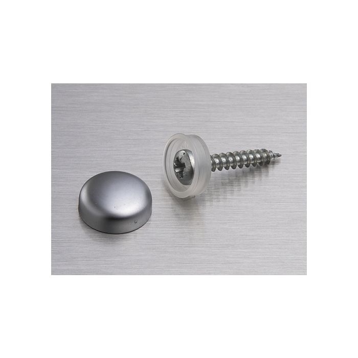 Snap Cap Kunststoff-Abdeckkappe 16mm satin Chrom Snap Cap Kunststoff-Abdeckkappe 16mm satin Chrom