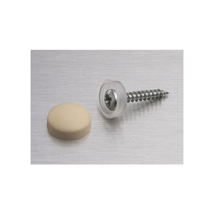 Snap Cap screw covers 16mm Antique White Snap Cap screw covers 16mm Antique White