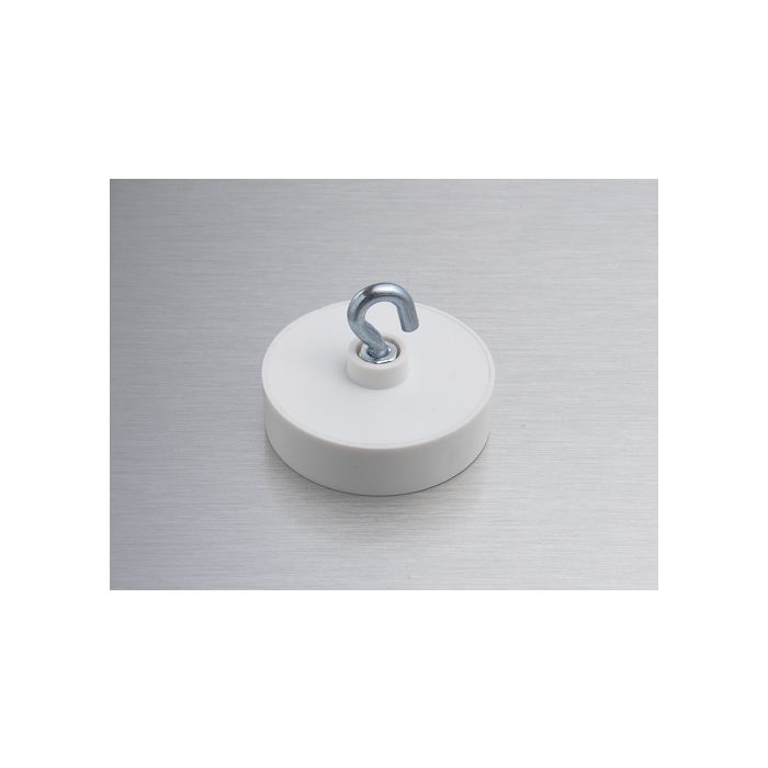 Round magnethook plastic white 6 kg Round magnethook plastic white 6 kg