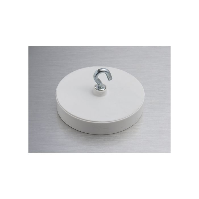 Round magnethook plastic white 14 kg