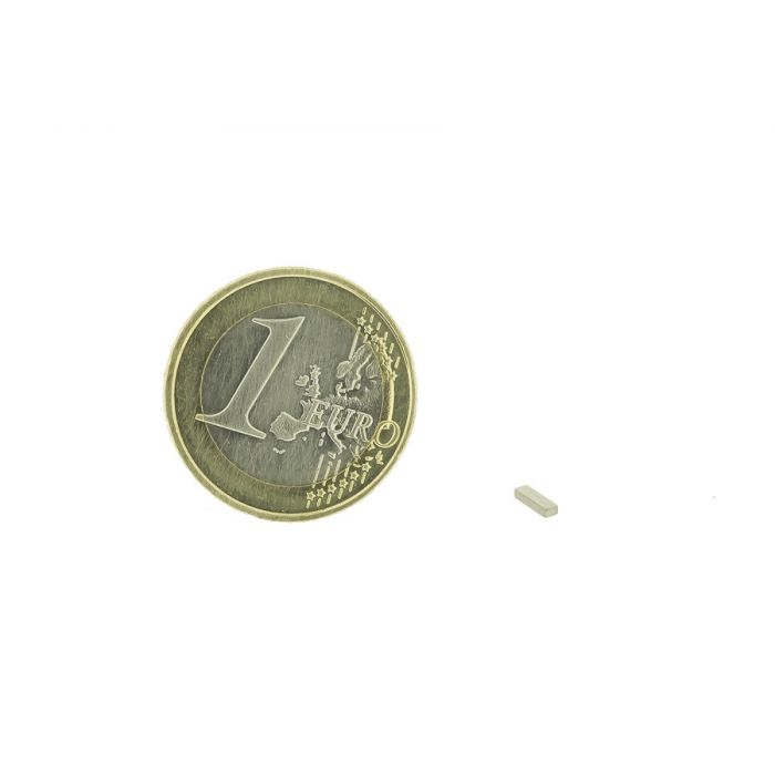 Bloc magnétique 5x1,5mm, épaisseur 1mm, N45 Bloc magnétique 5x1,5mm, épaisseur 1mm, N45
