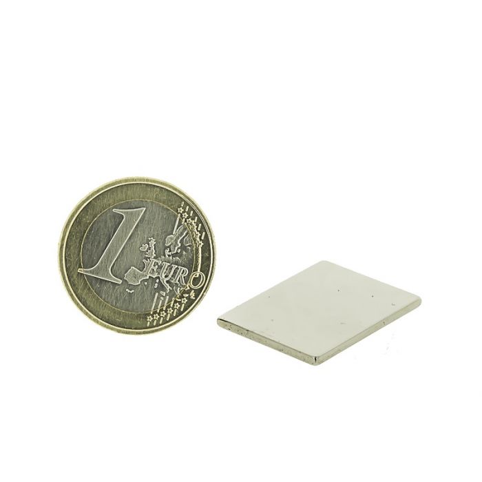 Quadermagnete 25x19mm, Höhe 1,5mm, N35
