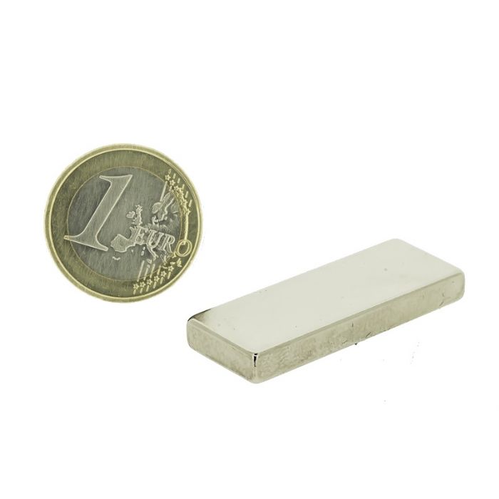 Quadermagnete 40x15mm, Höhe 5mm, N40