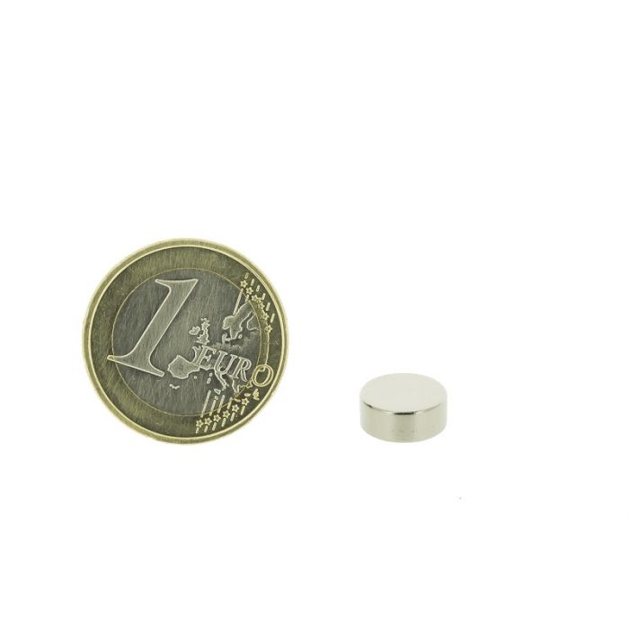 Magnetic disc 10mm diameter, thickness 4mm, N35 Magnetic disc 10mm diameter, thickness 4mm, N35