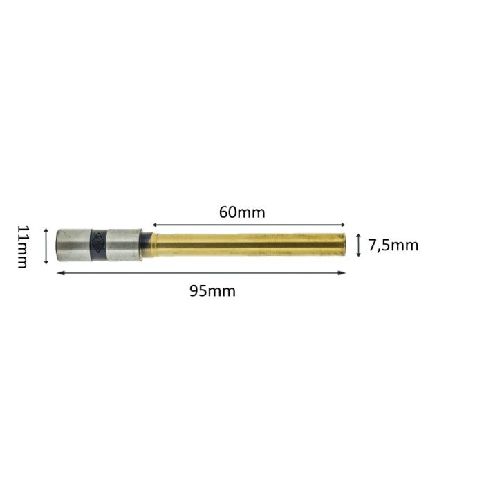 Paper drillbits titanium coating 7,5mm x 60mm Paper drillbits titanium coating 7,5mm x 60mm