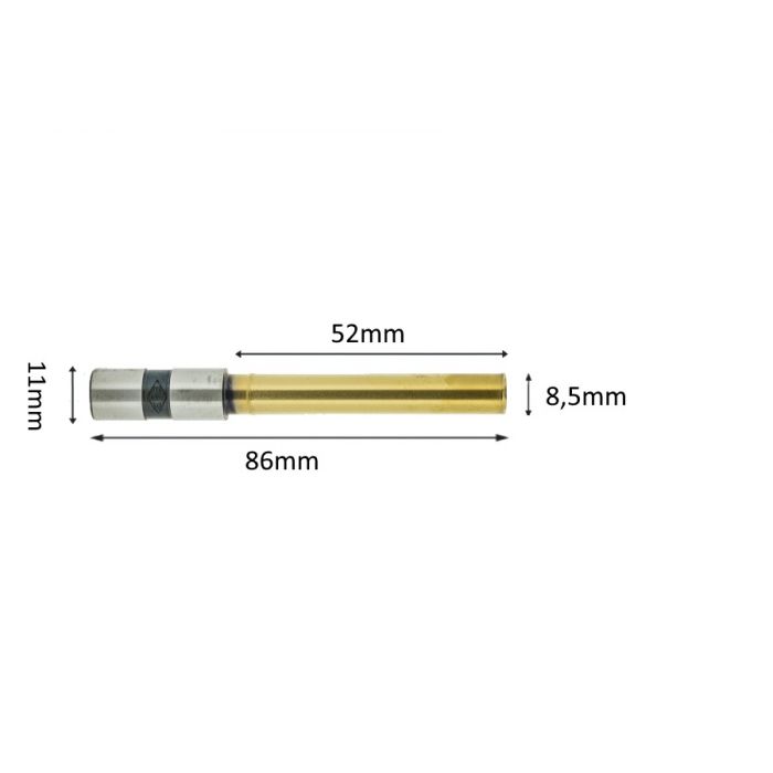 Paper drillbits titanium coating 8,5mm x 52mm Paper drillbits titanium coating 8,5mm x 52mm