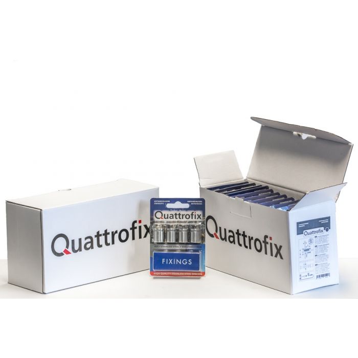 48 pcs Entretoises Quattrofix acier inoxydable 15x15 border