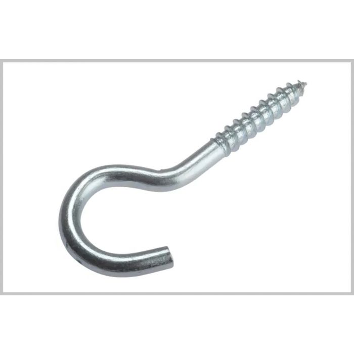 Iron screw hooks electrolytically galvanized