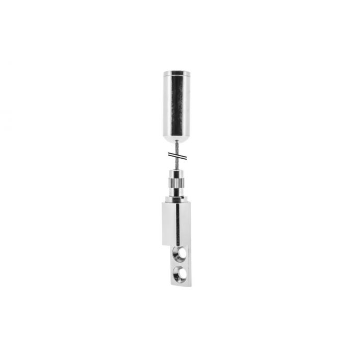 Steel cable suspension set 19 with 2 vertical screwholes