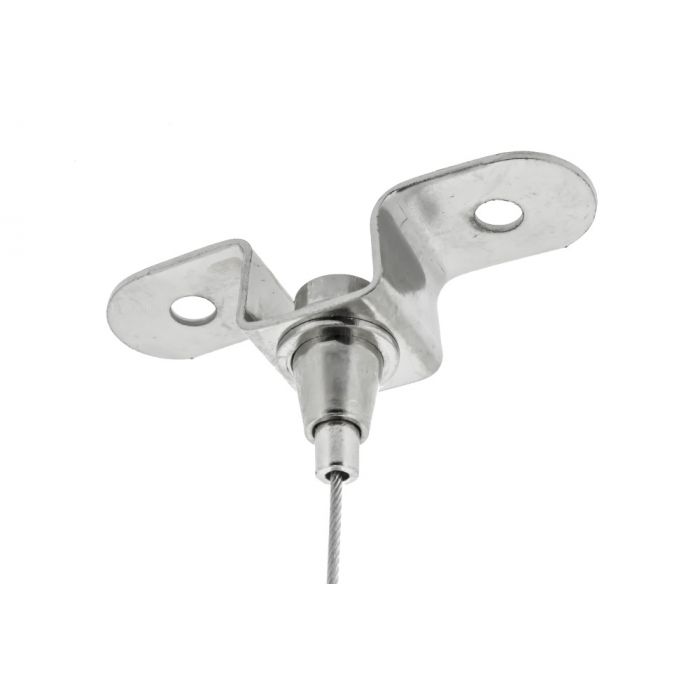 Steel cable holder G16 with 2x screwhole for 1,8-2mm wire Steel cable holder G16 with 2x screwhole for 1,8-2mm wire