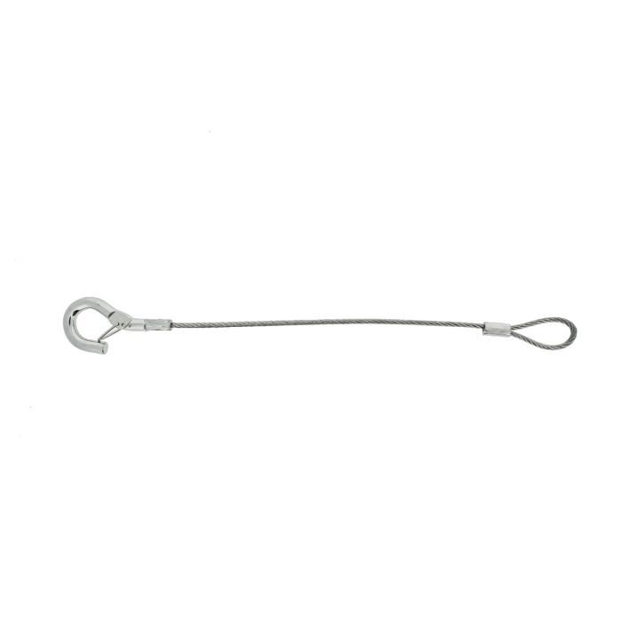 Steel cable loop 2mm x 20cm with closed hook