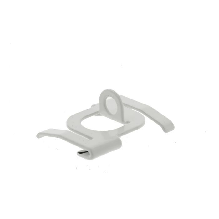 Suspended ceiling clip with 6.3mm eye white